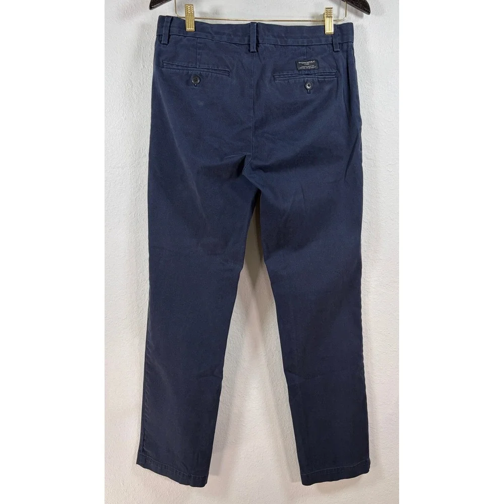 Banana Republic Mens Emerson Straight Fit Chino Pants Fits 31x32 Navy Trousers